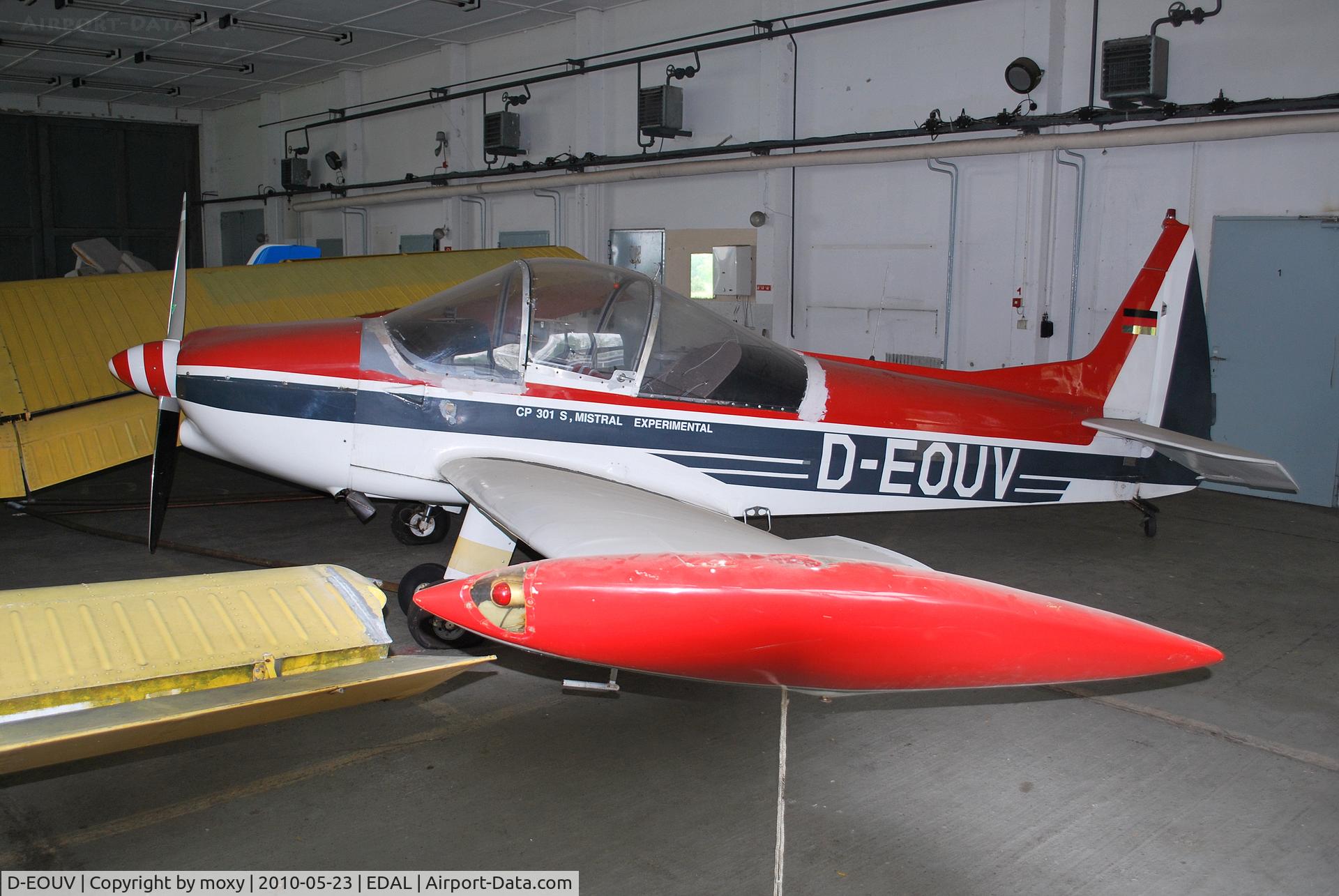 D-EOUV, Scintex CP-301S Mistral C/N Not found D-EOUV, Scintex CP 301 S Mistral at closed Furstenwalder, East Gemany.