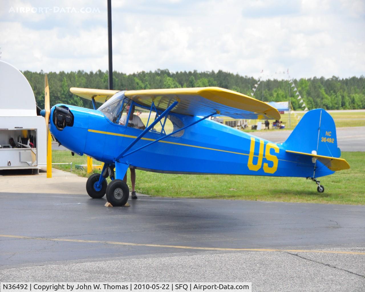 N36492, 1942 Taylorcraft DC-65 C/N 4166, Virginia Regional Fly-In at Suffolk