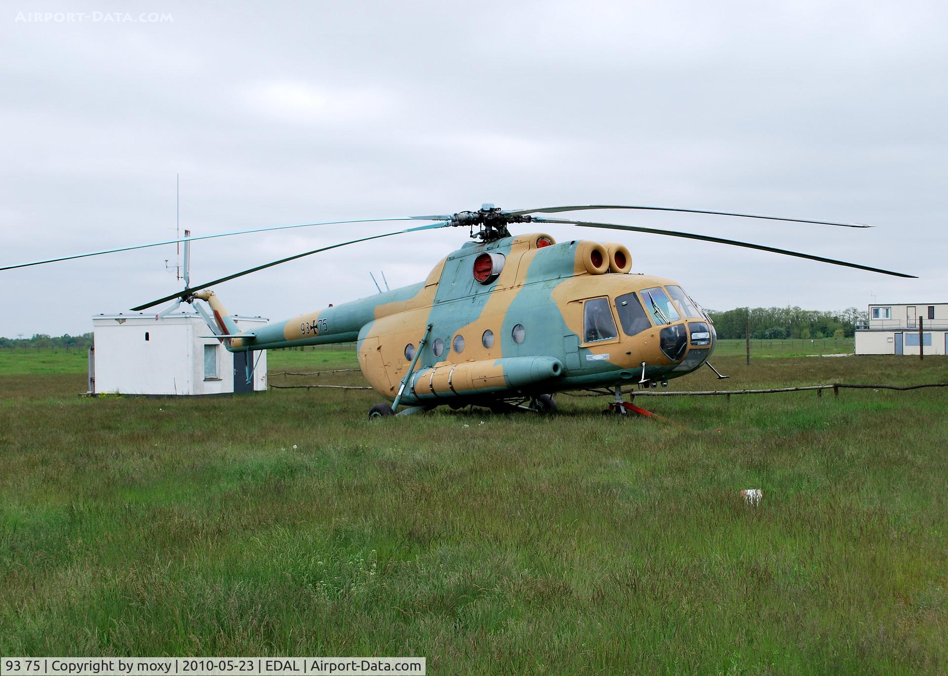 93 75, MiL Mi-8TB Hip C/N 10592, MIL Mi-8TB parked Furstenwalder. Apparently low hours, good nick, for sale. A snip at around 50,000 Euros.