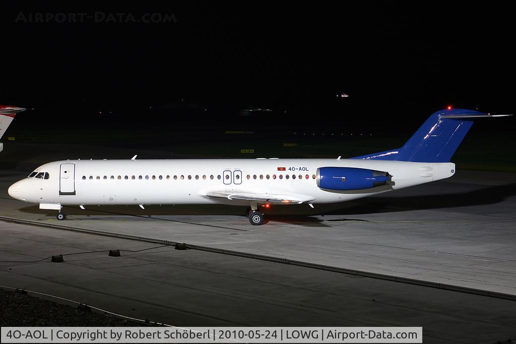 4O-AOL, 1989 Fokker 100 (F-28-0100) C/N 11268, 4O-AOL