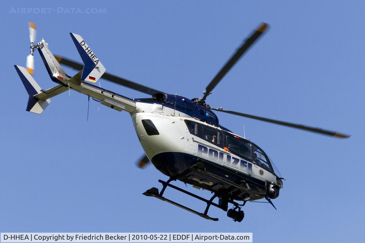 D-HHEA, Eurocopter-Kawasaki EC-145 (BK-117C-2) C/N 9004, observing the vicinity at EDDF