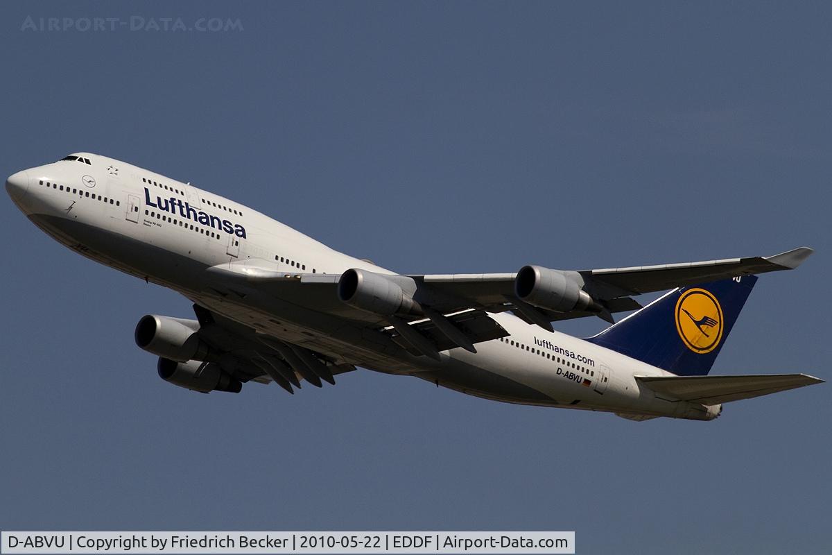 D-ABVU, 1998 Boeing 747-430 C/N 29492, departing via RW25R