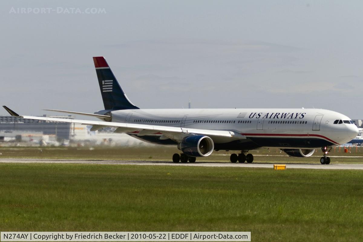 N274AY, 2000 Airbus A330-323X C/N 342, departing via RW18W