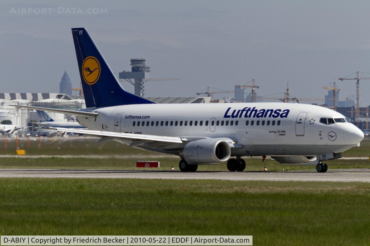 D-ABIY, 1991 Boeing 737-530 C/N 25243, departing via RW18W