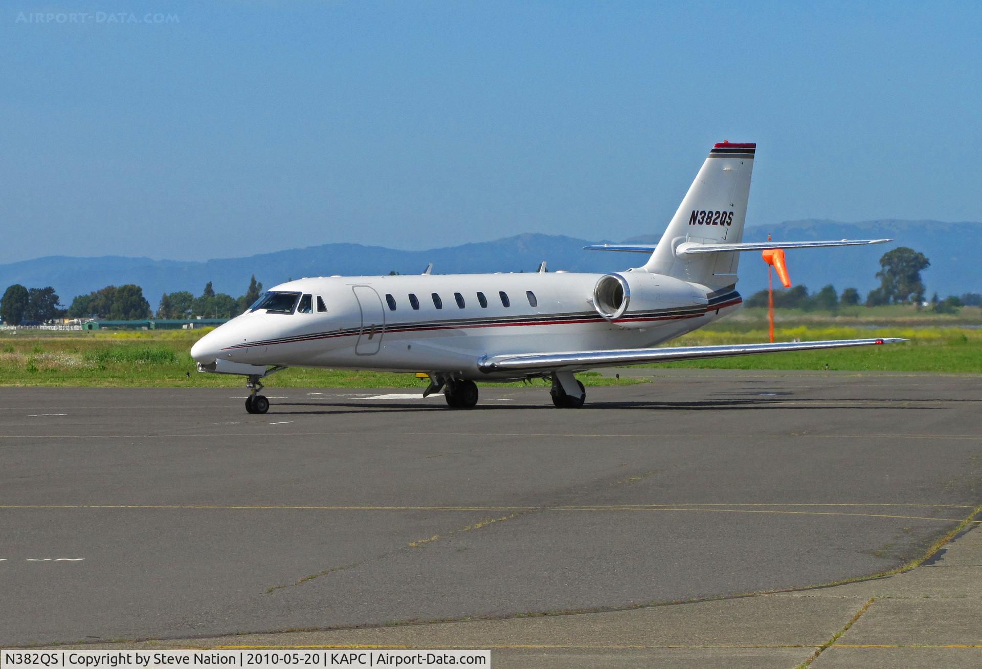 N382QS, 2008 Cessna 680 Citation Sovereign C/N 680-0245, NetJets Cessna 680 arriving KAPC from Houston Executive (KTME)