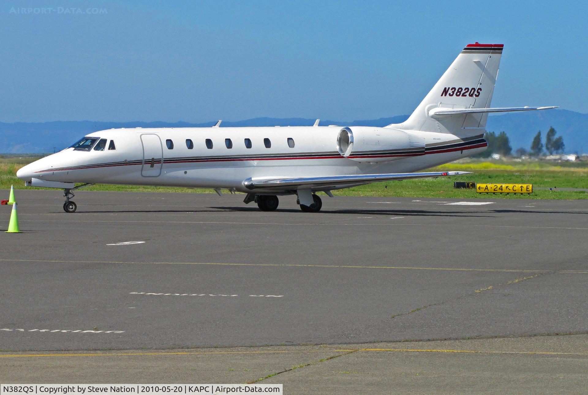 N382QS, 2008 Cessna 680 Citation Sovereign C/N 680-0245, NetJets Cessna 680 arriving KAPC from Houston Executive (KTME)