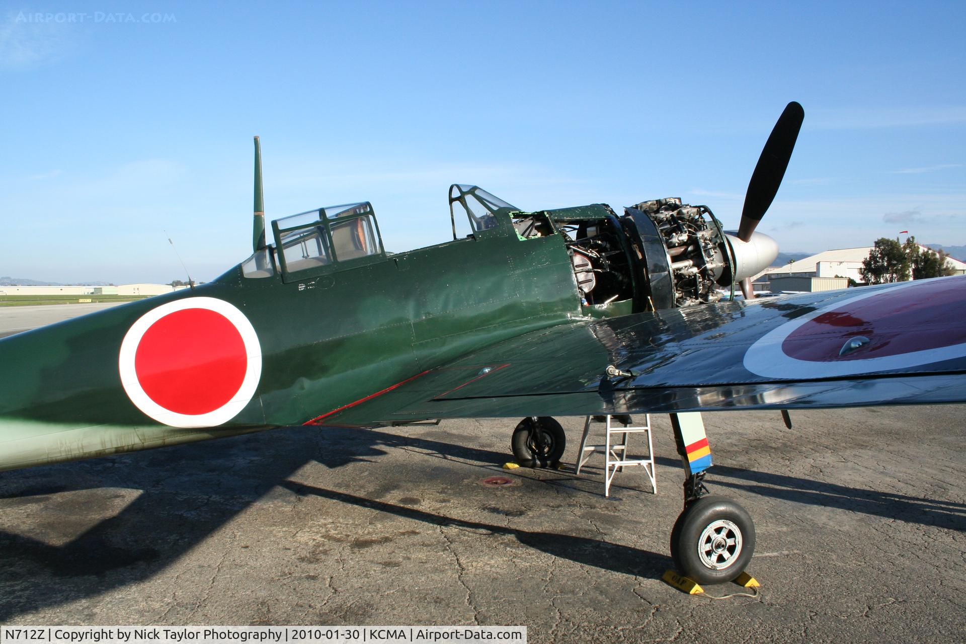 N712Z, 1942 Mitsubishi A6M3 Reisen (Zero) C/N 3869, Being worked on
