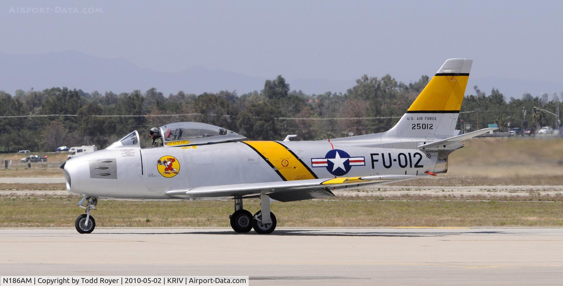 N186AM, 1952 North American F-86F Sabre C/N 191-708, March Field Airfest 2010