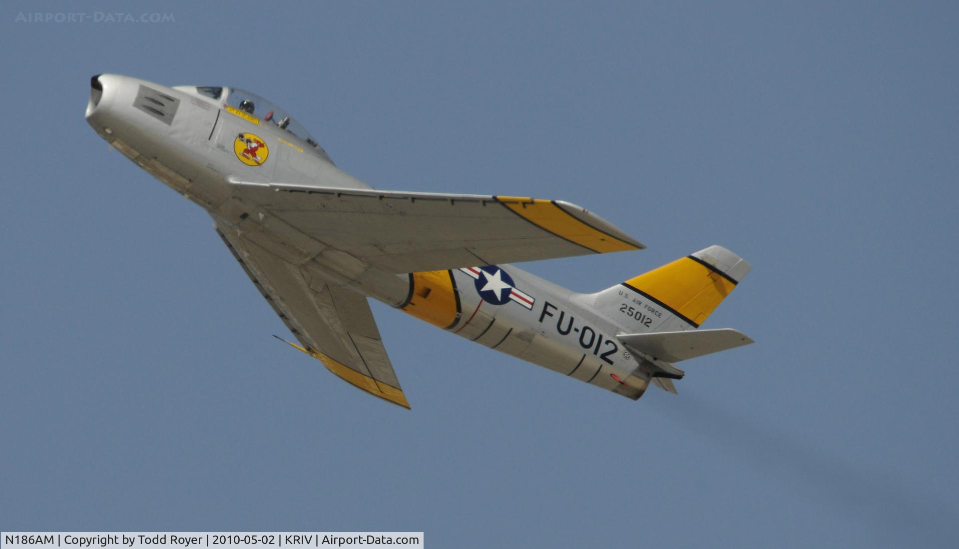 N186AM, 1952 North American F-86F Sabre C/N 191-708, March Field Airfest 2010