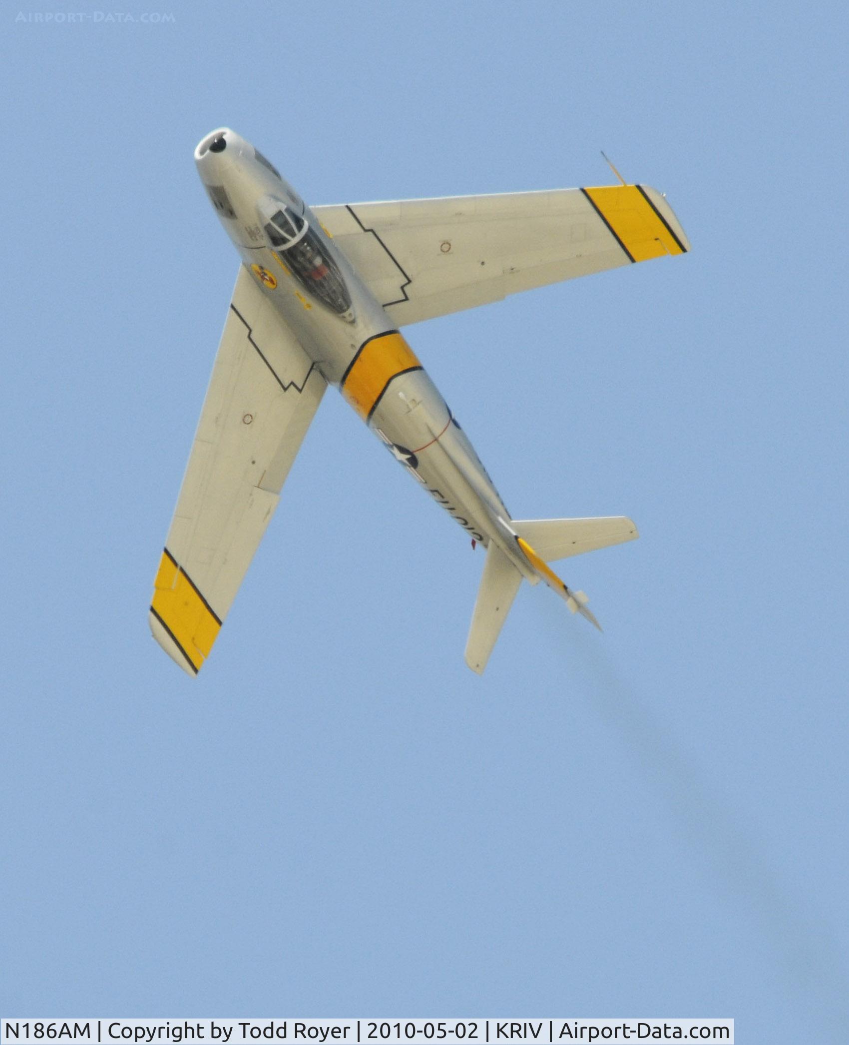 N186AM, 1952 North American F-86F Sabre C/N 191-708, March Field Airfest 2010