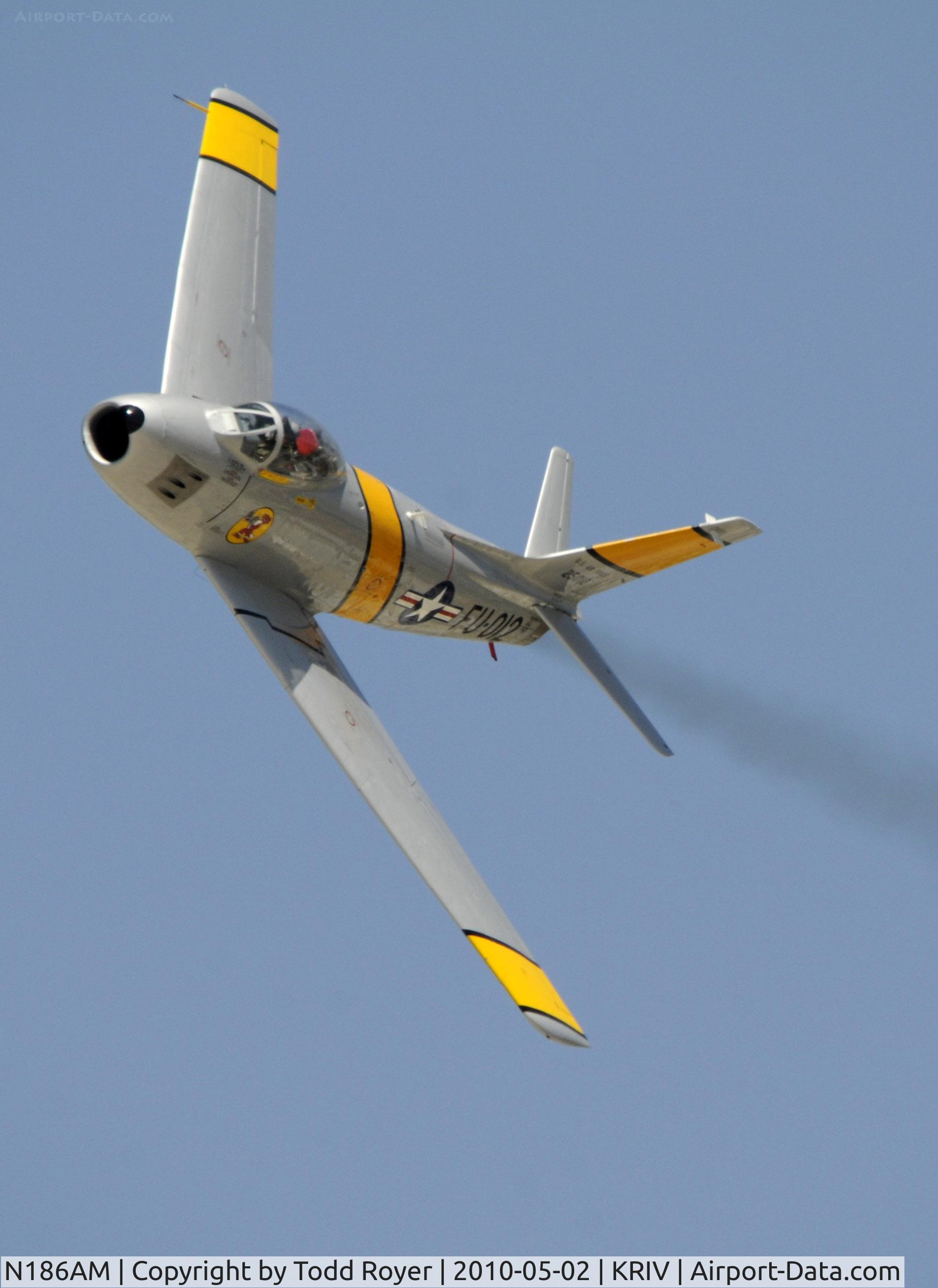 N186AM, 1952 North American F-86F Sabre C/N 191-708, March Field Airfest 2010