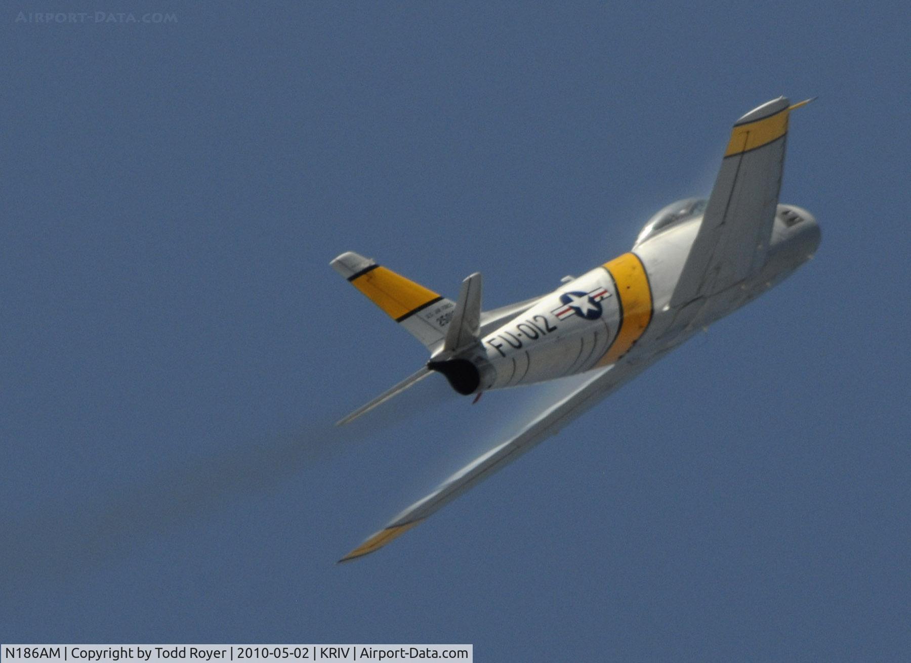 N186AM, 1952 North American F-86F Sabre C/N 191-708, March Field Airfest 2010