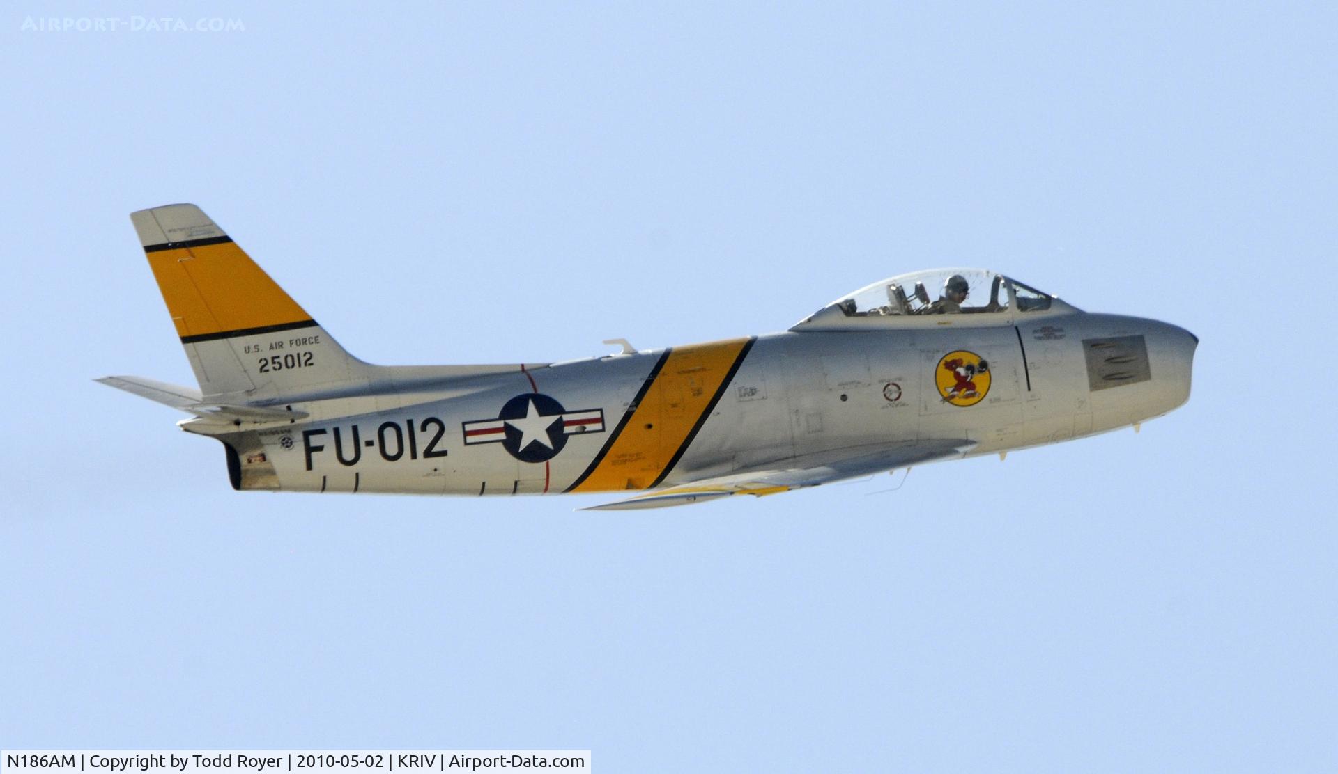 N186AM, 1952 North American F-86F Sabre C/N 191-708, March Field Airfest 2010