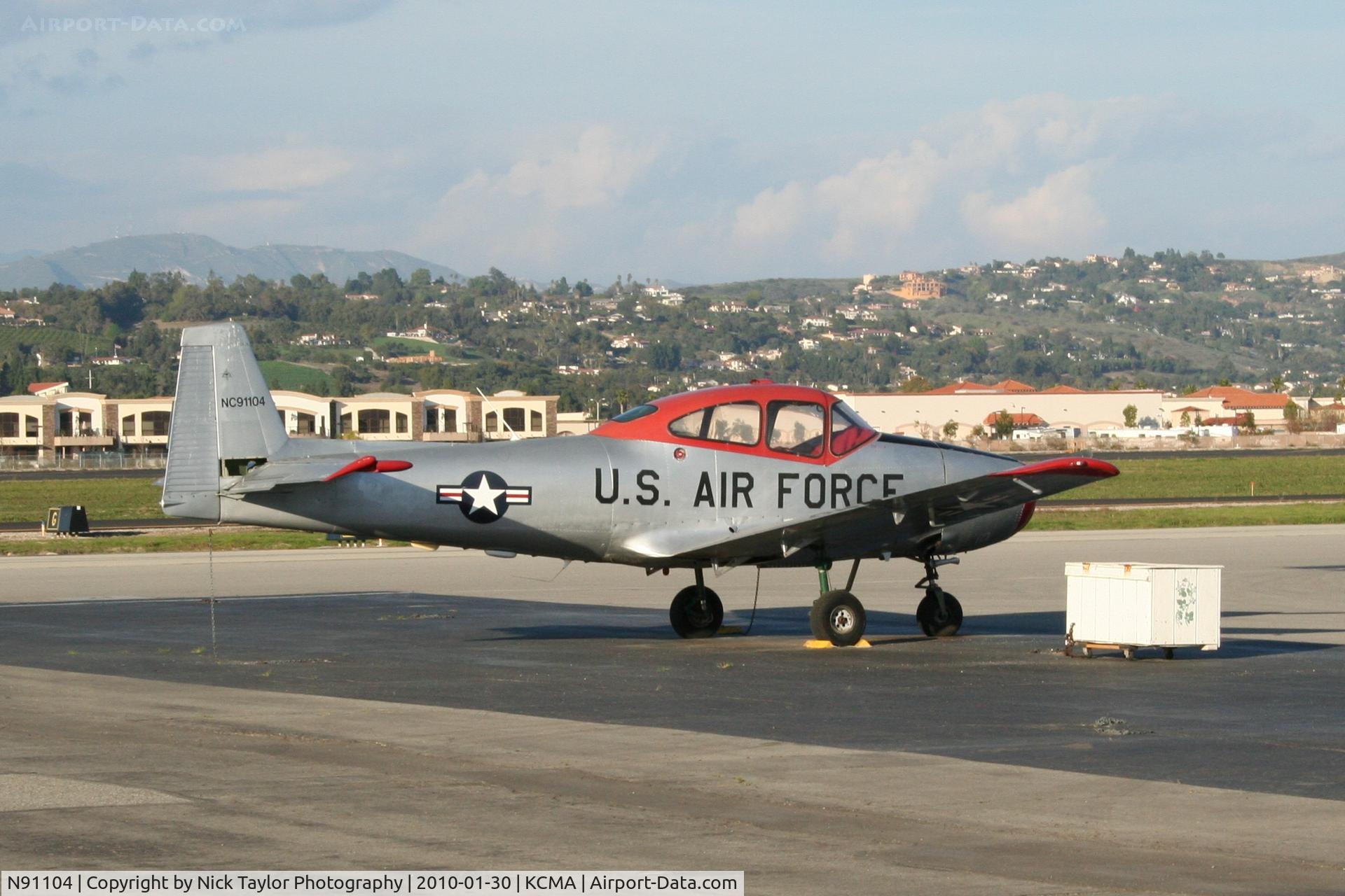 N91104, 1946 North American Navion C/N NAV-4-6, Sitting at CMA