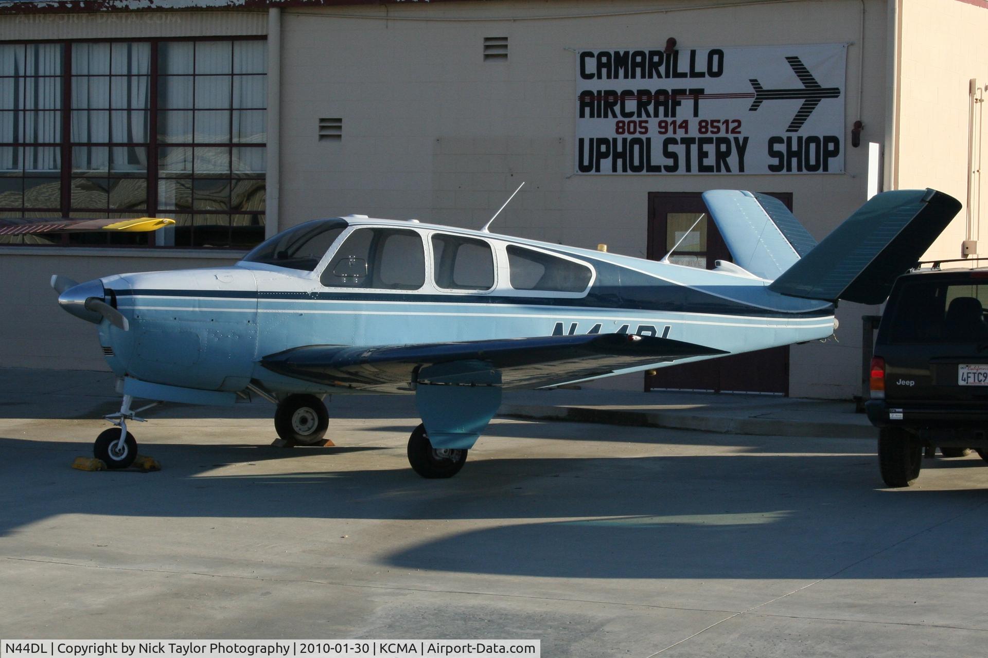 N44DL, 1956 Beech G35 Bonanza C/N D-4749, Sitting at CMA