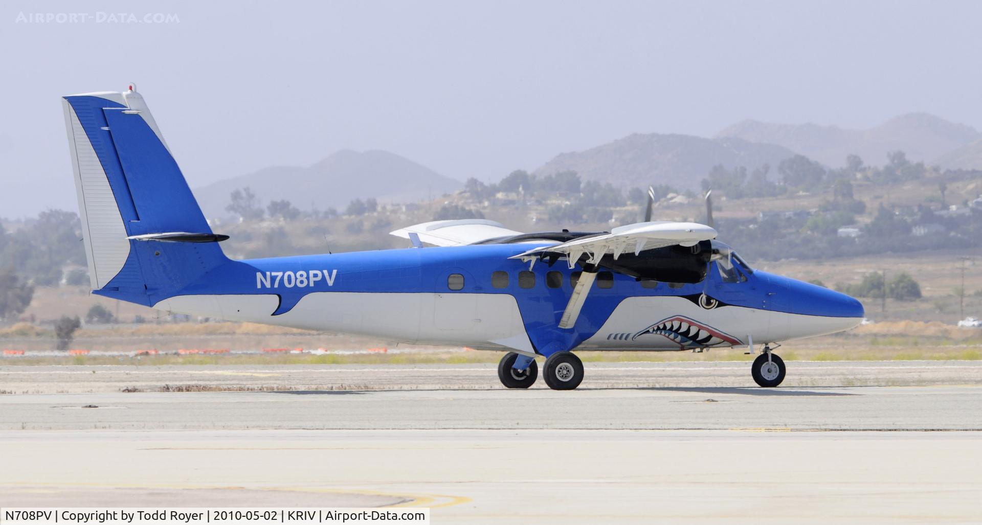 N708PV, 1976 De Havilland Canada DHC-6-300 Twin Otter C/N 489, March Field Airfest 2010