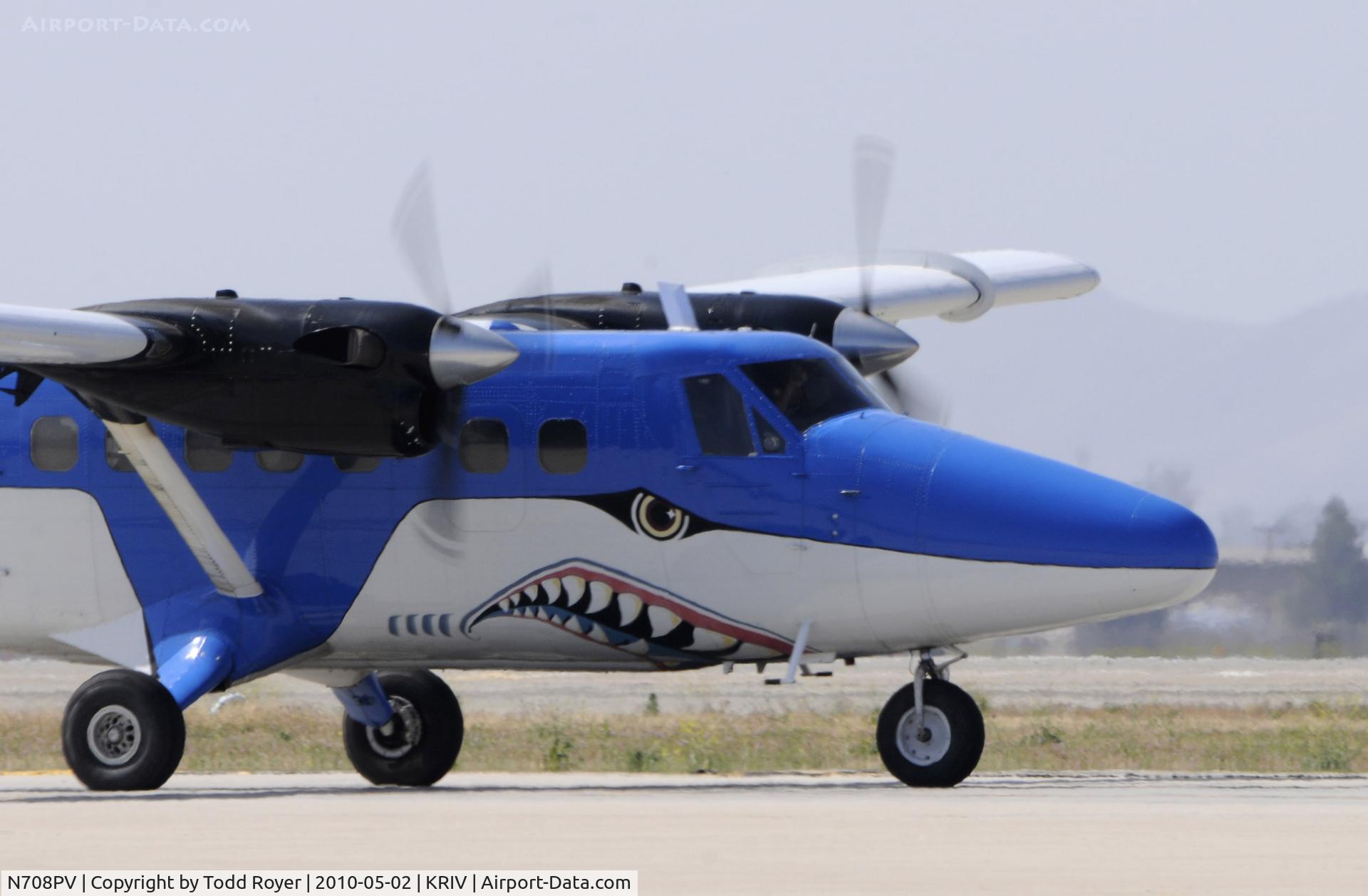 N708PV, 1976 De Havilland Canada DHC-6-300 Twin Otter C/N 489, March Field Airfest 2010