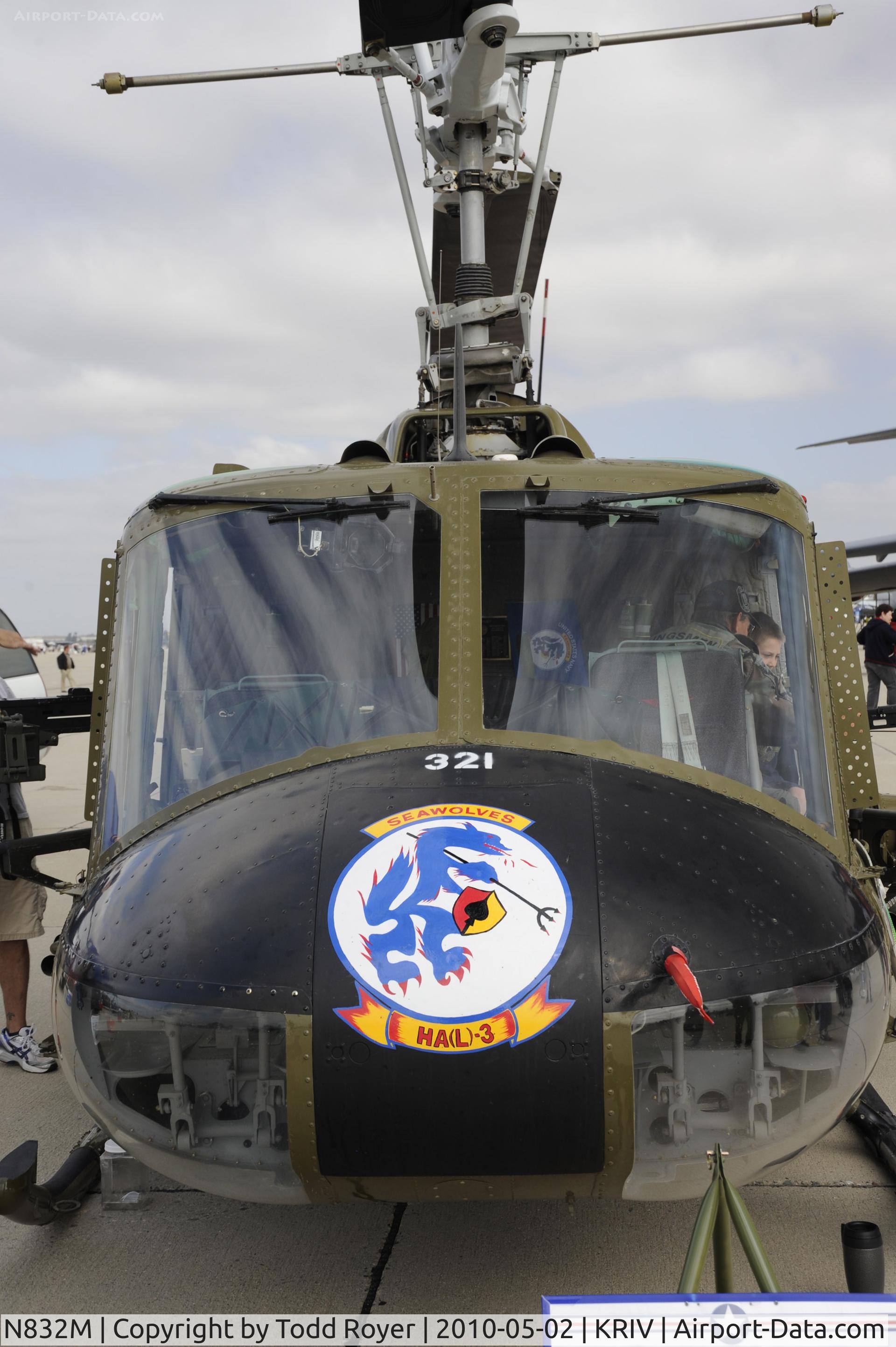 N832M, 1963 Bell UH-1B Iroquois C/N 604, March Field Airfest 2010