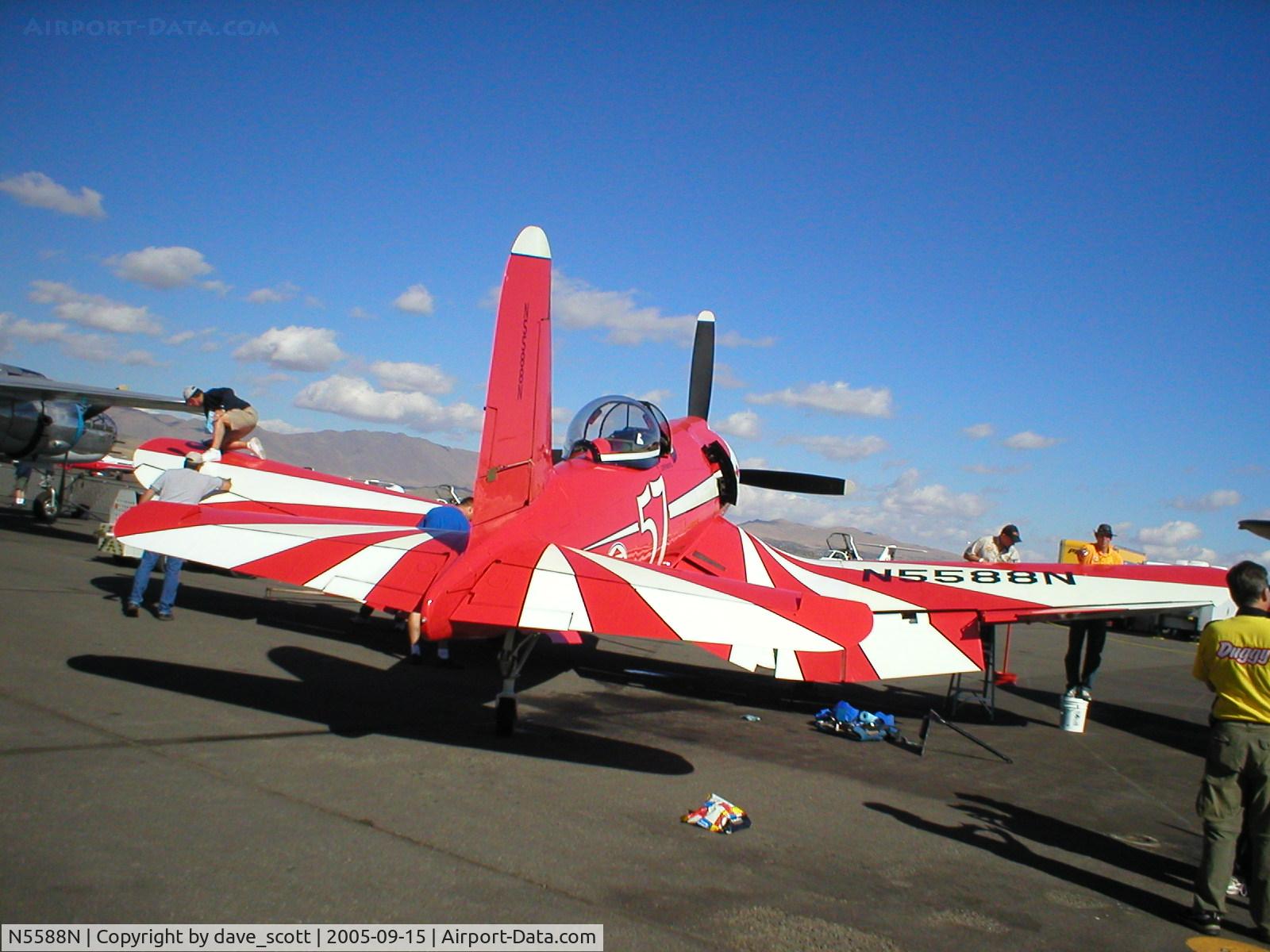 N5588N, 1945 Vought (Goodyear) F2G-1 Corsair C/N 6167, Reno Air Racer in original racing colours
