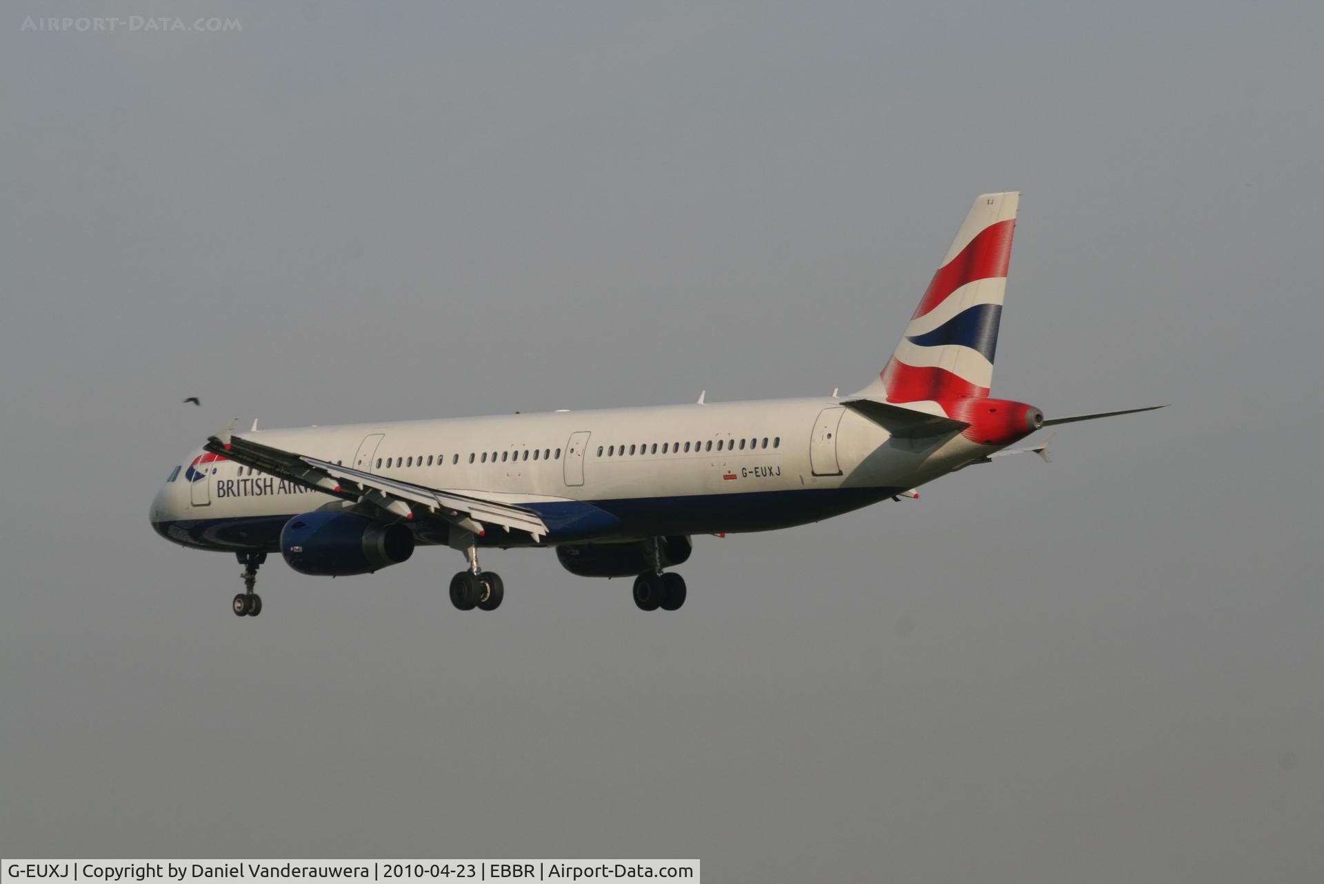 G-EUXJ, 2007 Airbus A321-231 C/N 3081, Arrival of flight BA388 to RWY 25L