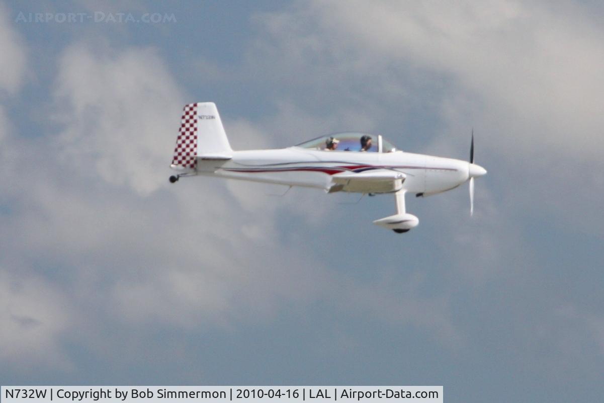 N732W, Vans RV-8 C/N 82000, Arriving at Lakeland, FL during Sun N Fun 2010.
