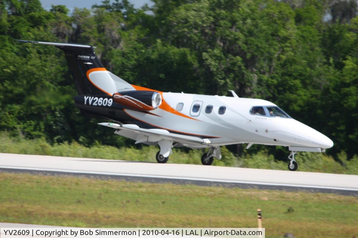YV2609, 2009 Embraer EMB-500 Phenom 100 C/N 50000080, Arriving at Lakeland, FL during Sun N Fun 2010.