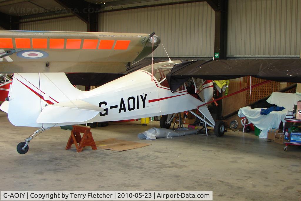 G-AOIY, 1956 Auster J-5G Cirrus Autocar C/N 3199, 1956 Auster Aircraft Ltd AUSTER J5V SERIES 160 at Eggesford