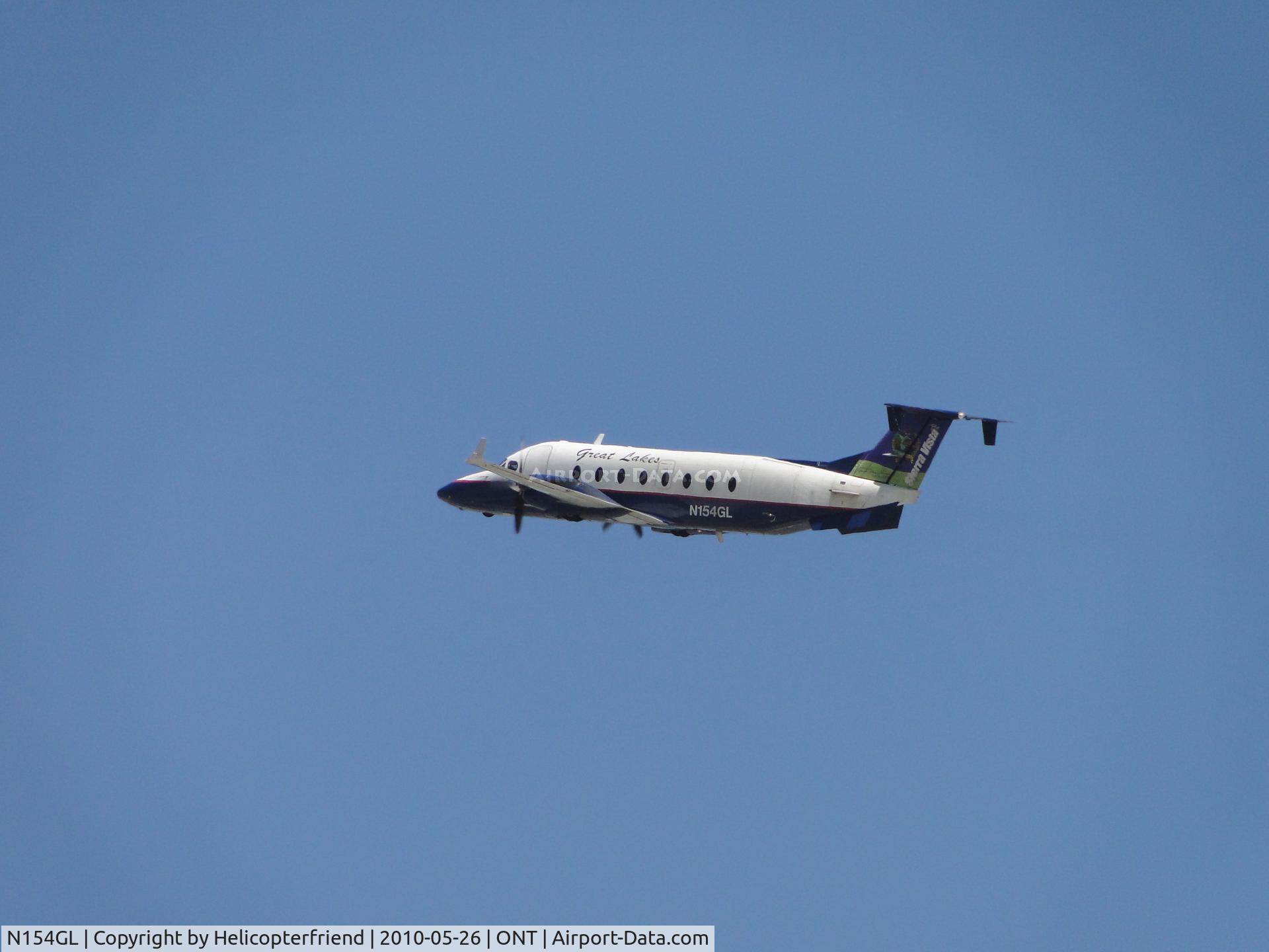 N154GL, 1995 Beech 1900D C/N UE-154, Westbound from Ontario runway 26R