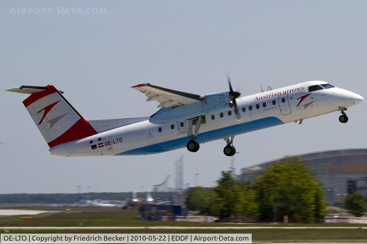 OE-LTO, 2000 De Havilland Canada DHC-8-314Q Dash 8 C/N 553, departing via RW18W