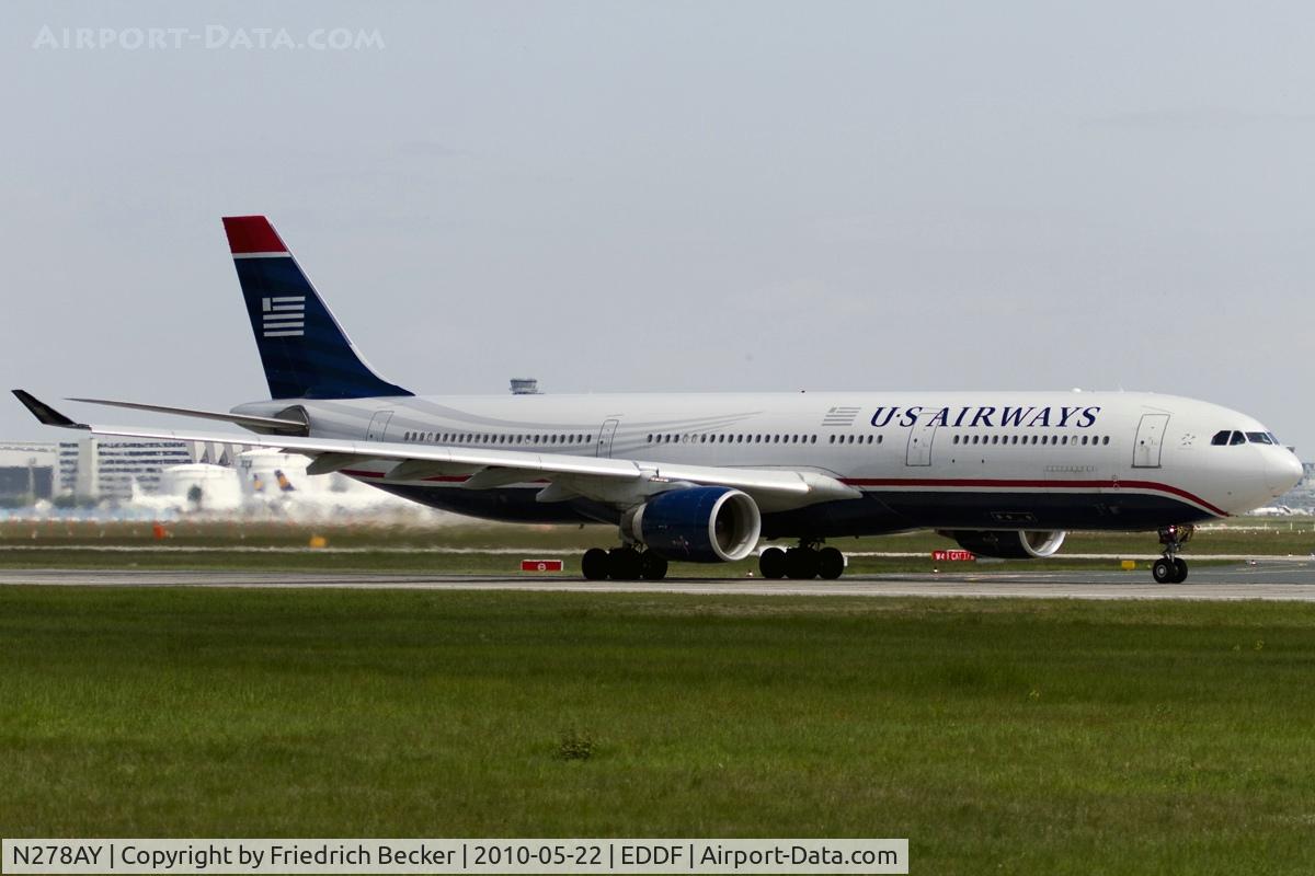 N278AY, 2001 Airbus A330-323 C/N 0388, departing via RW18W