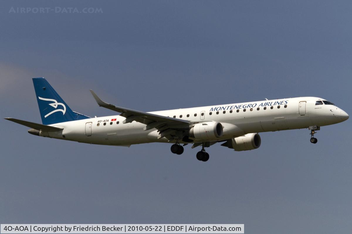 4O-AOA, 2008 Embraer 195LR (ERJ-190-200LR) C/N 19000180, on final RW07R
