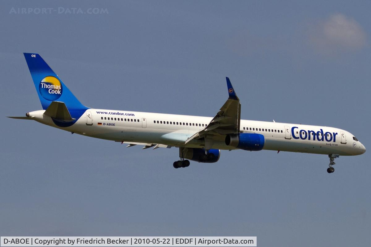 D-ABOE, 1999 Boeing 757-330 C/N 29012, on final RW07R