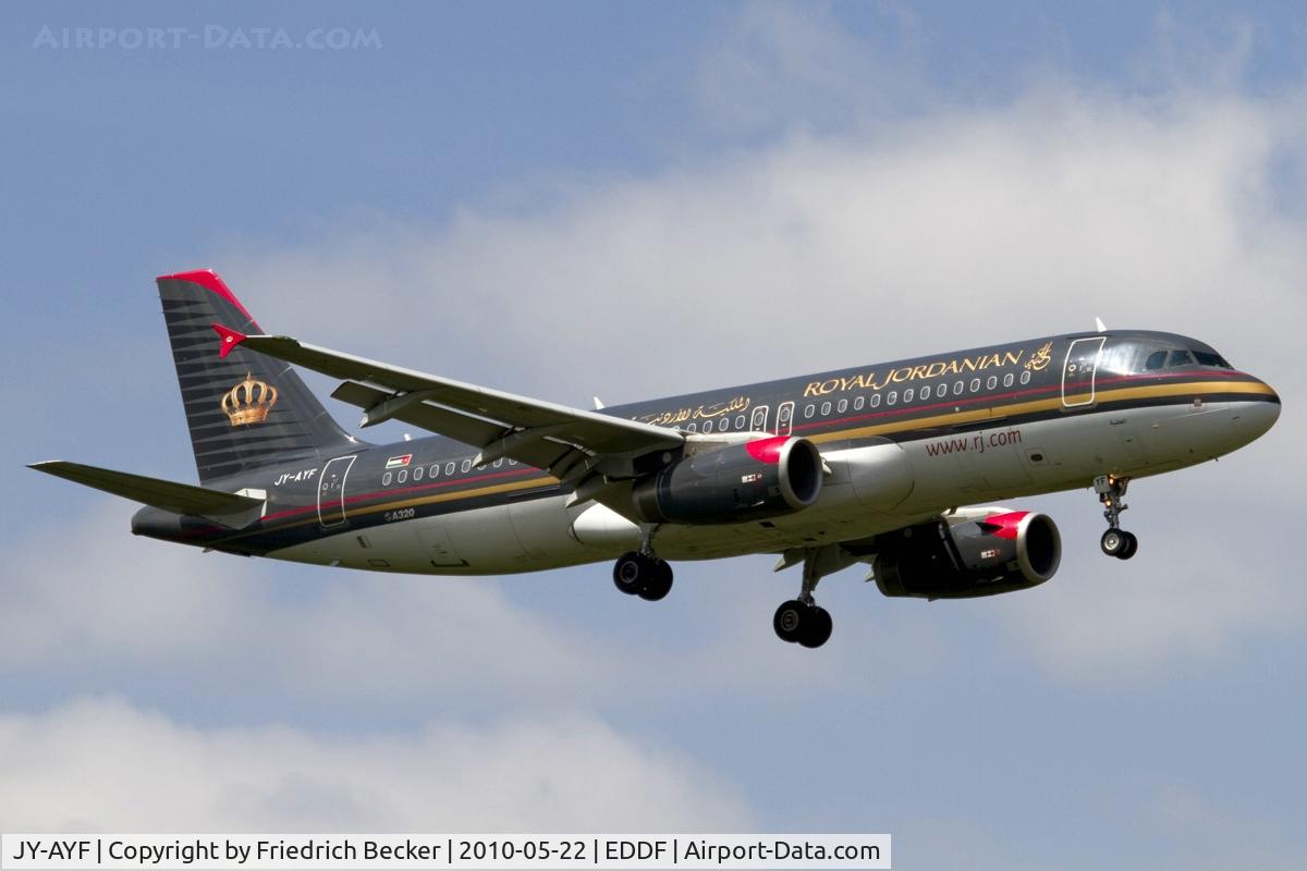 JY-AYF, 2006 Airbus A320-232 C/N 2692, on final RW07R