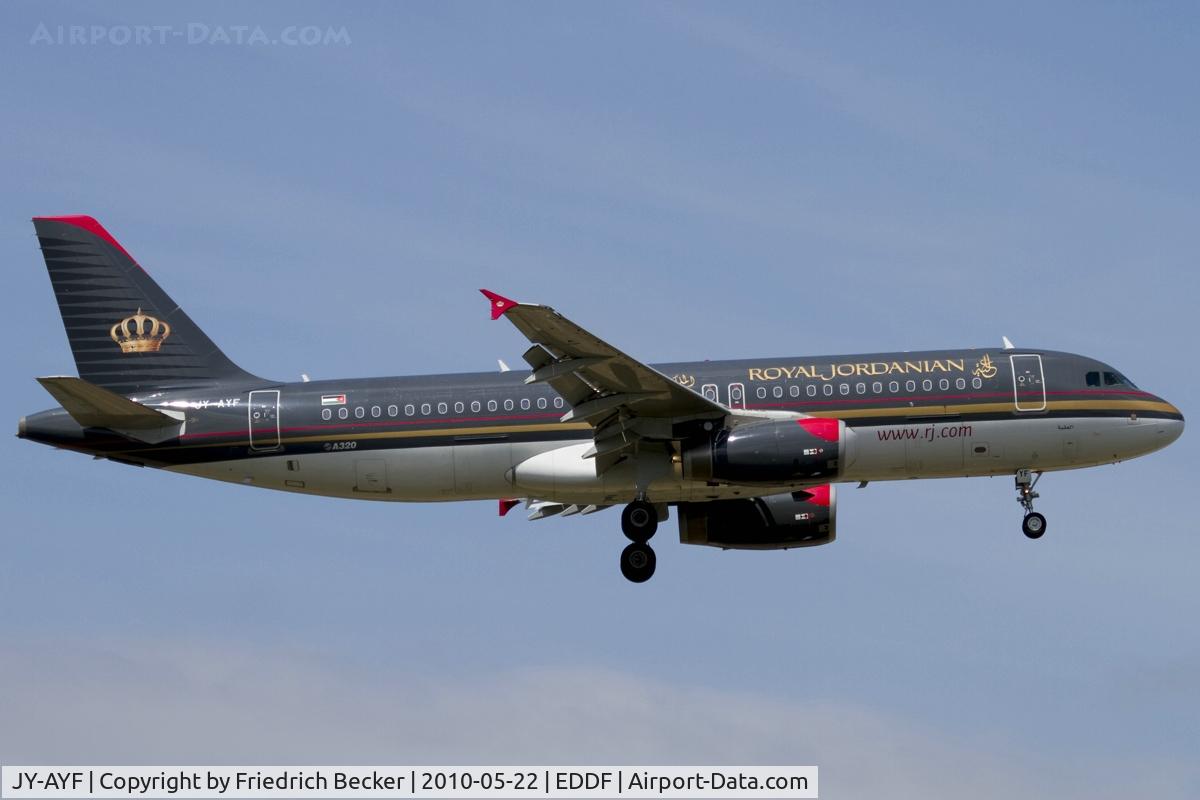 JY-AYF, 2006 Airbus A320-232 C/N 2692, on final RW07R