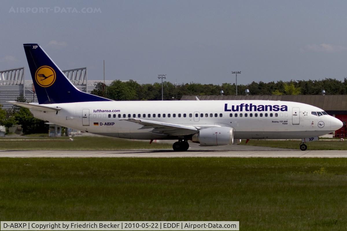 D-ABXP, 1988 Boeing 737-330 C/N 23874, departing via RW18W