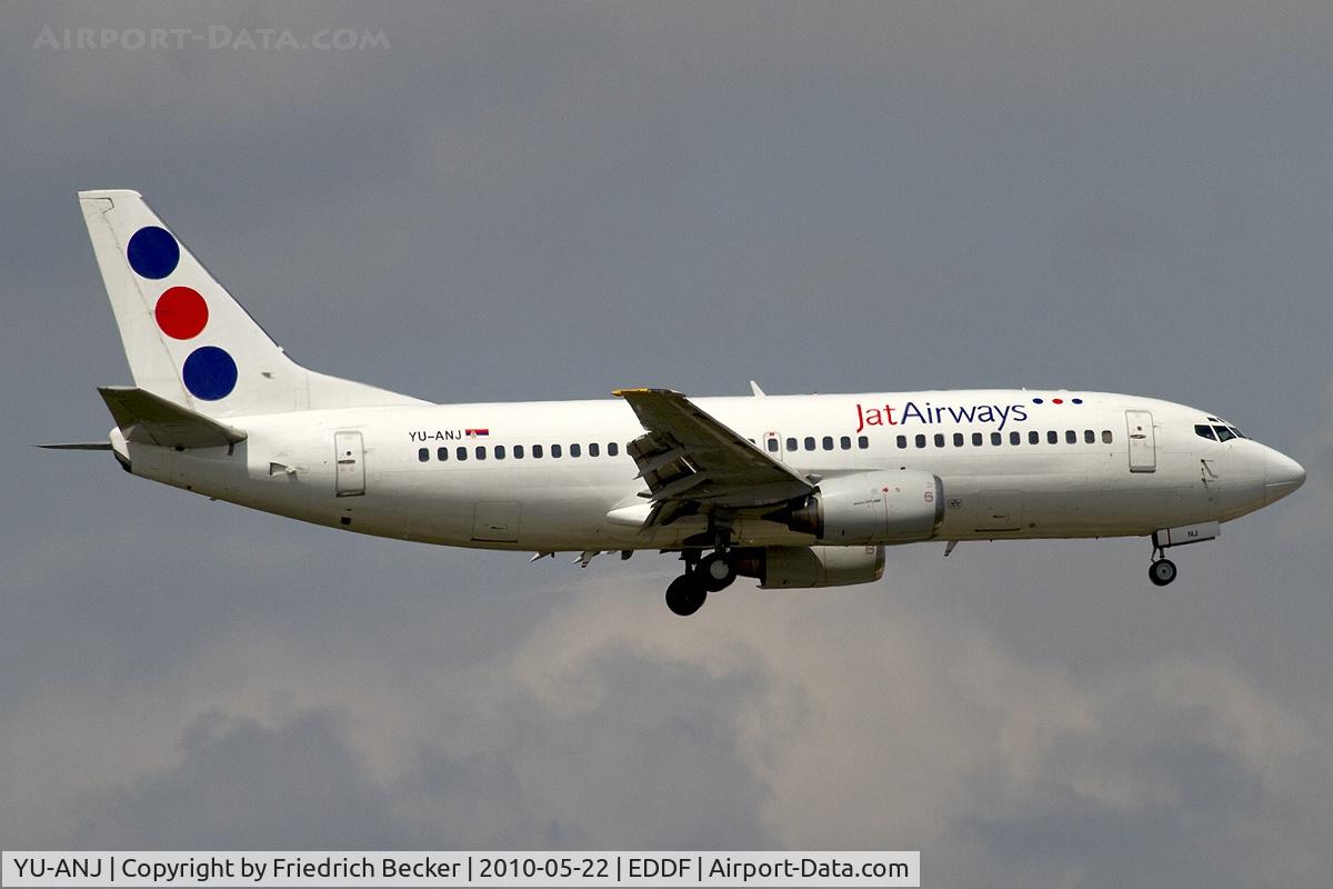 YU-ANJ, 1986 Boeing 737-3H9 C/N 23714/1305, on final RW07R