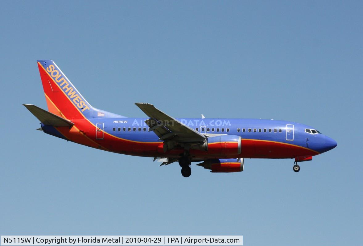 N511SW, 1991 Boeing 737-5H4 C/N 24188, Southwest 737-500