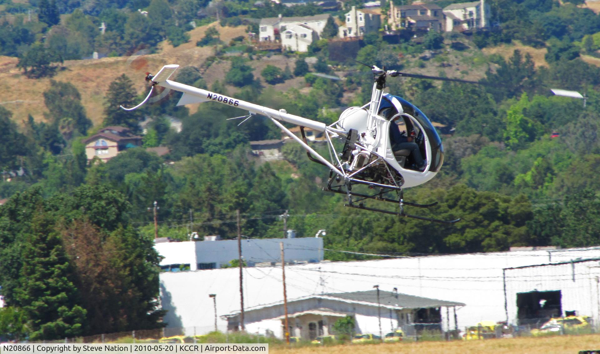 N20866, 2004 Schweizer 269C-1 C/N 0185, Bristow Academy 2004 Schweizer 269C-1 training flight @ Buchanan Field (KCCR) for 30 minute flight to Colusa County (KO08)