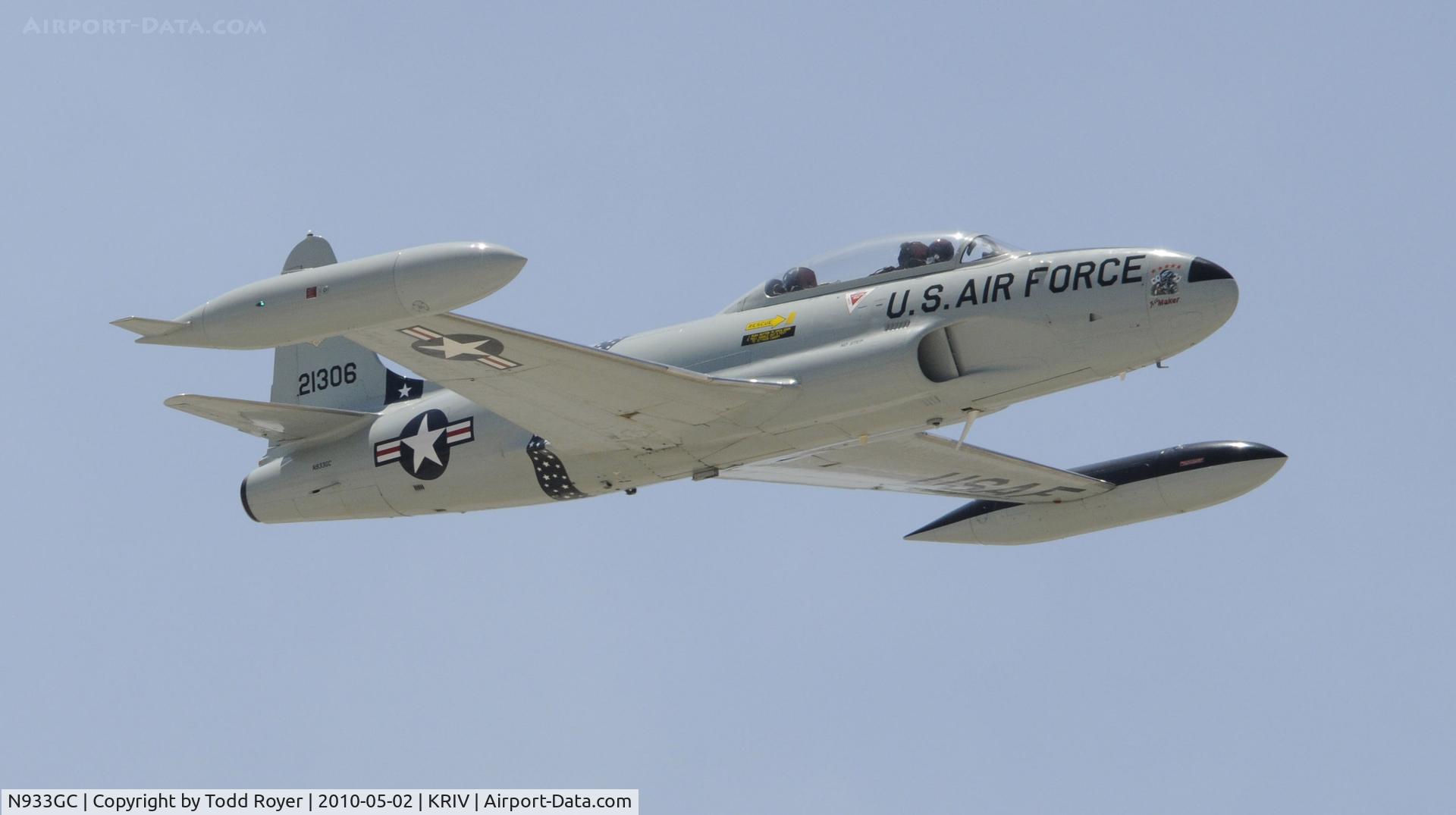 N933GC, 1954 Canadair T-33AN Silver Star 3 C/N T33-306, March Field Airfest 2010