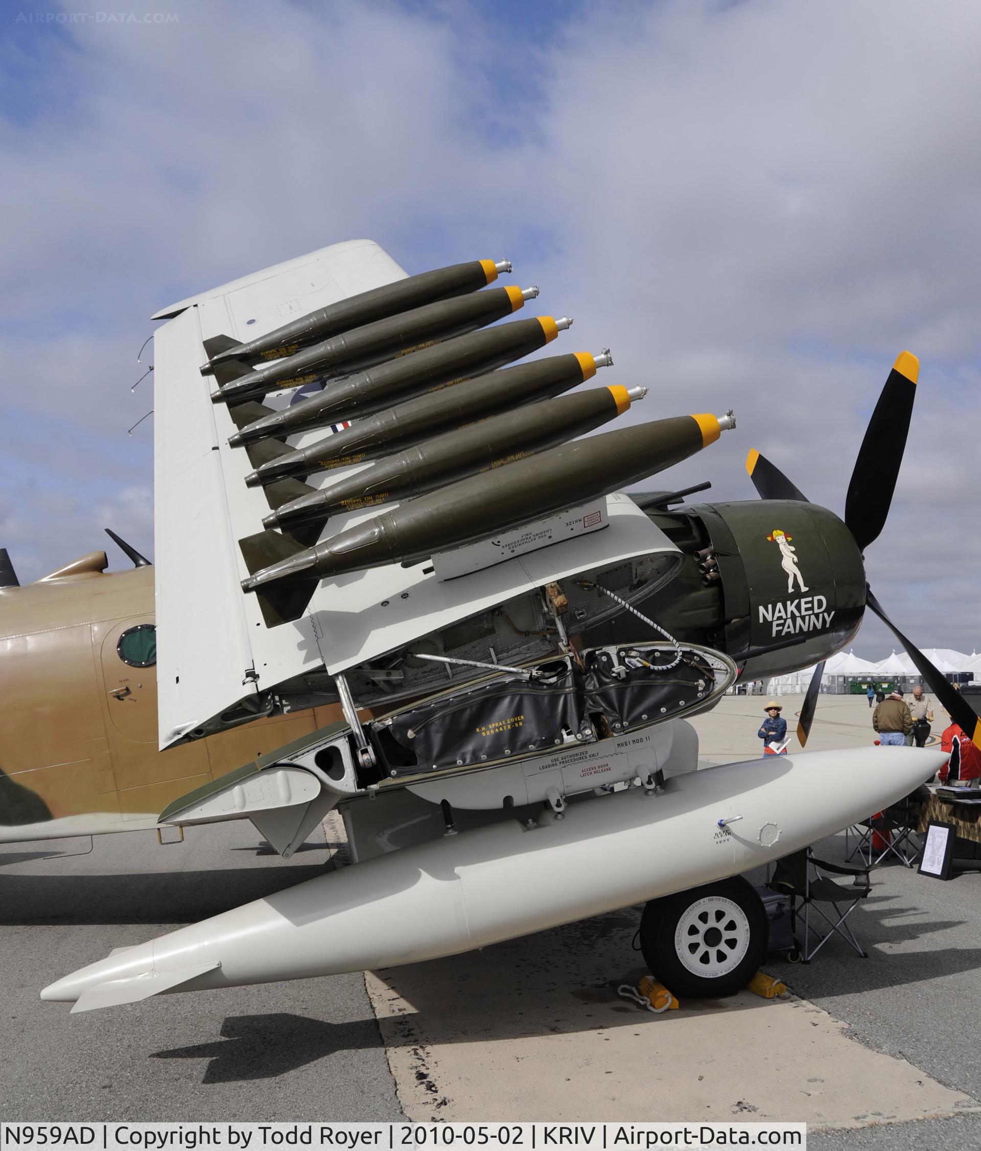 N959AD, Douglas A-1D Skyraider (AD-4NA) C/N 7759, March Field Airfest 2010