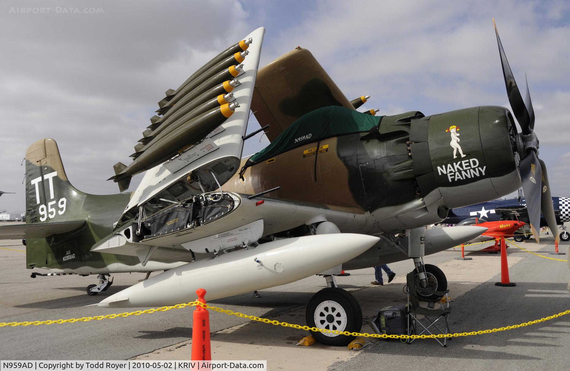 N959AD, Douglas A-1D Skyraider (AD-4NA) C/N 7759, March Field Airfest 2010