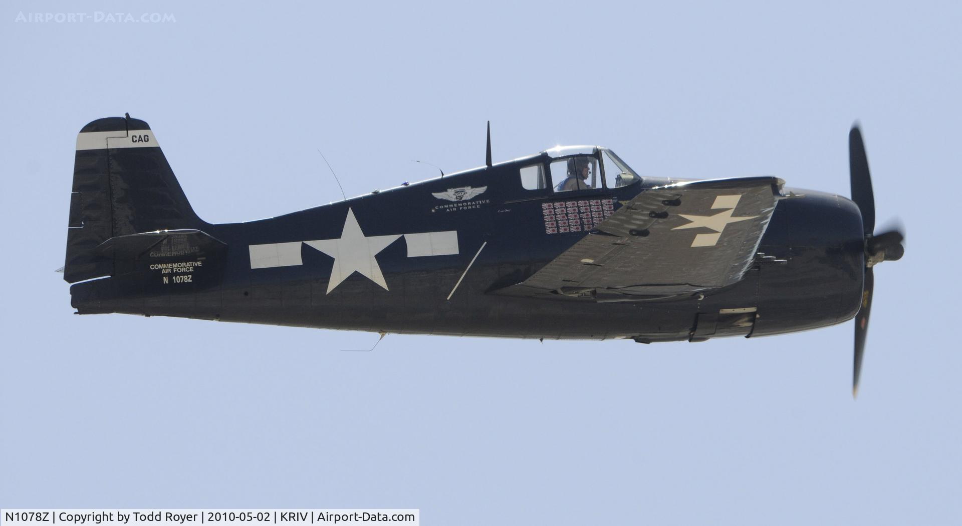 N1078Z, 1963 Grumman F6F-5 Hellcat C/N 27354801-66, March Field Airfest 2010