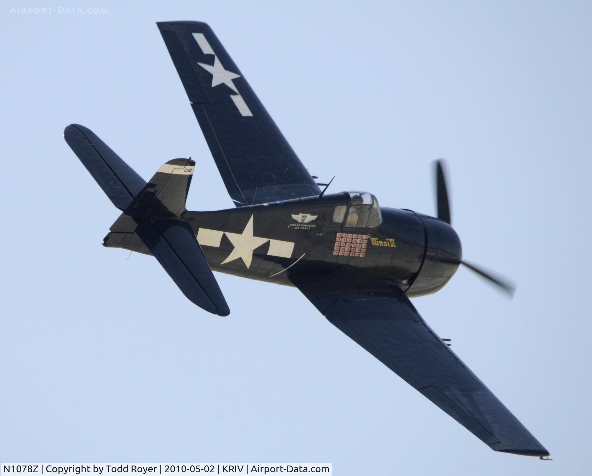 N1078Z, 1963 Grumman F6F-5 Hellcat C/N 27354801-66, March Field Airfest 2010