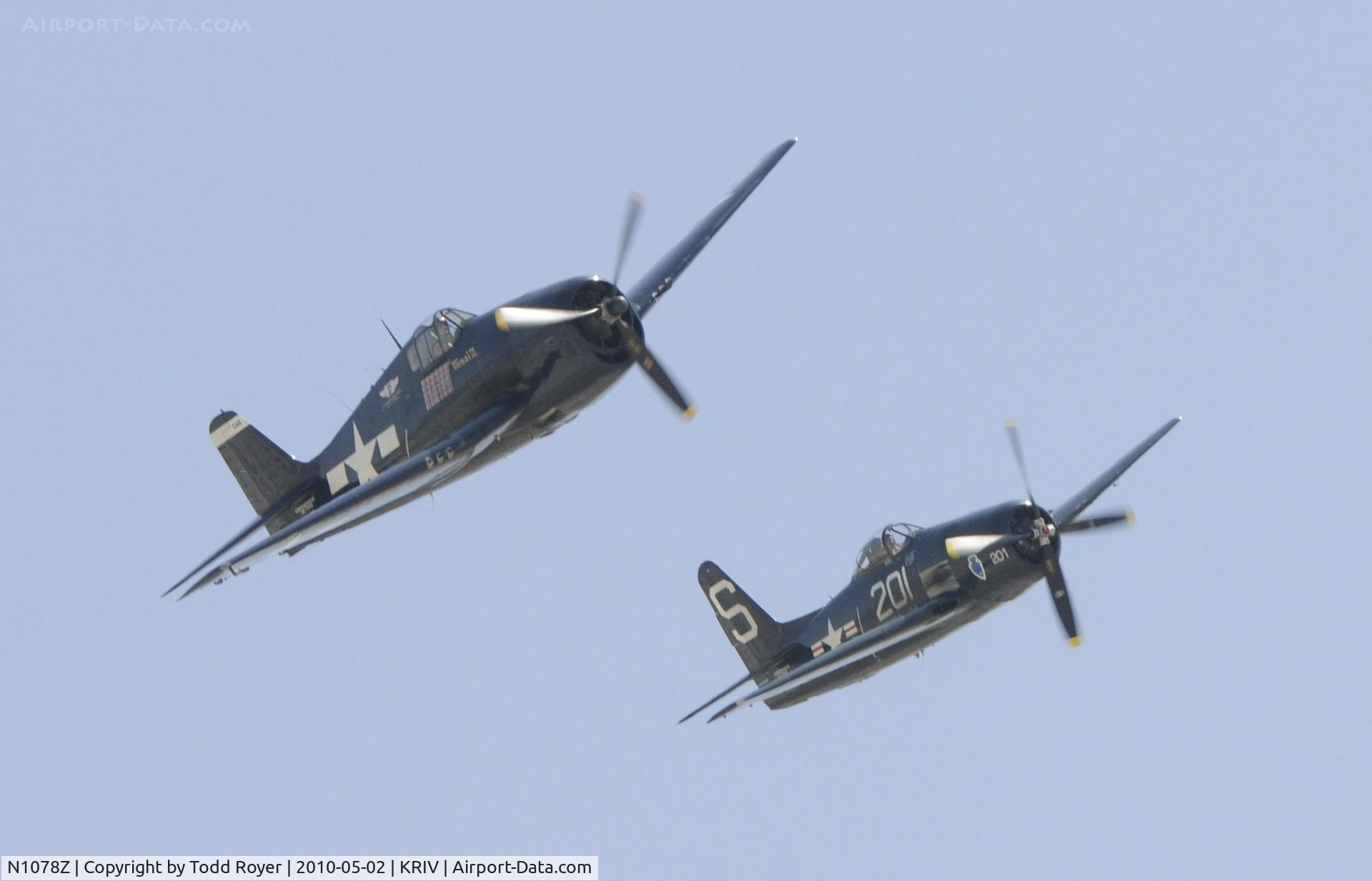 N1078Z, 1963 Grumman F6F-5 Hellcat C/N 27354801-66, March Field Airfest 2010