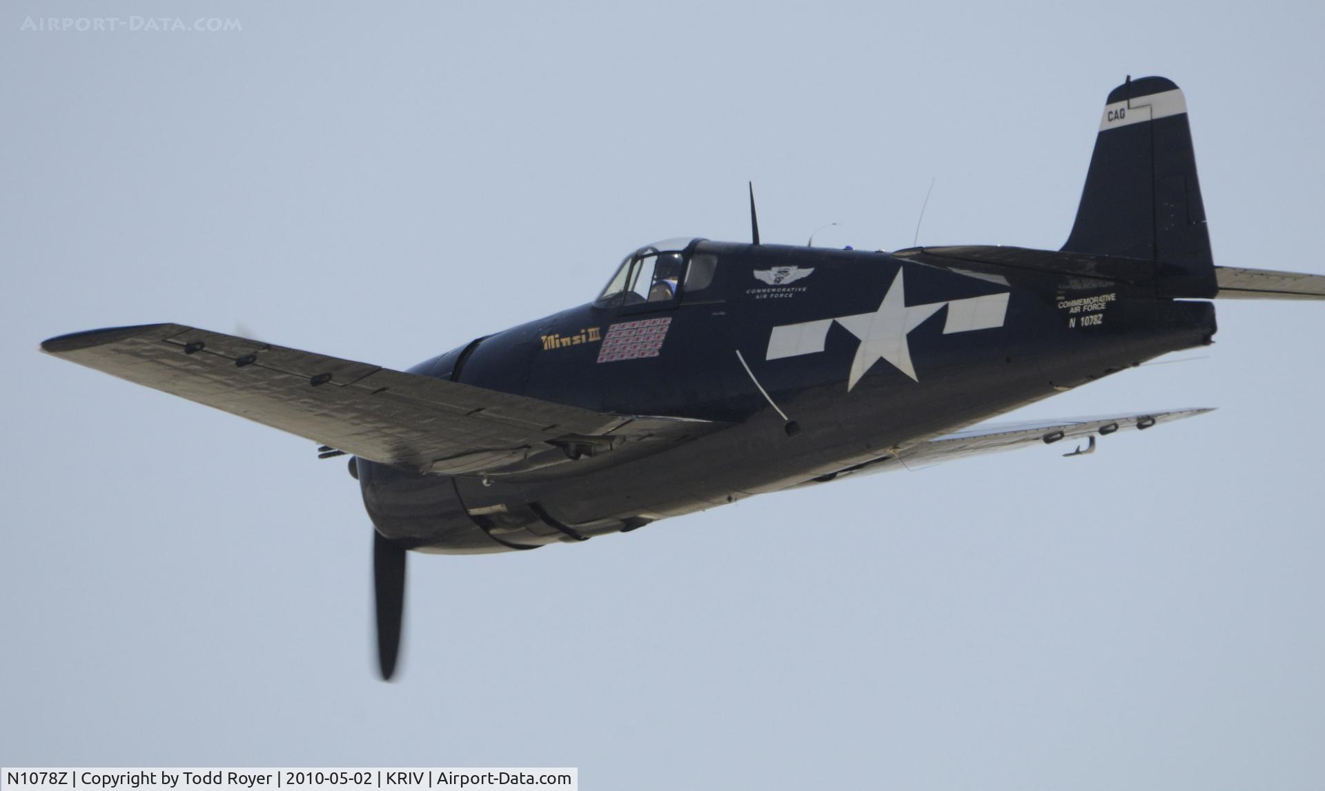 N1078Z, 1963 Grumman F6F-5 Hellcat C/N 27354801-66, March Field Airfest 2010