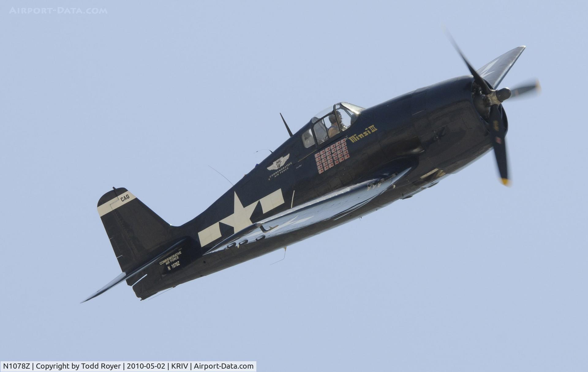 N1078Z, 1963 Grumman F6F-5 Hellcat C/N 27354801-66, March Field Airfest 2010