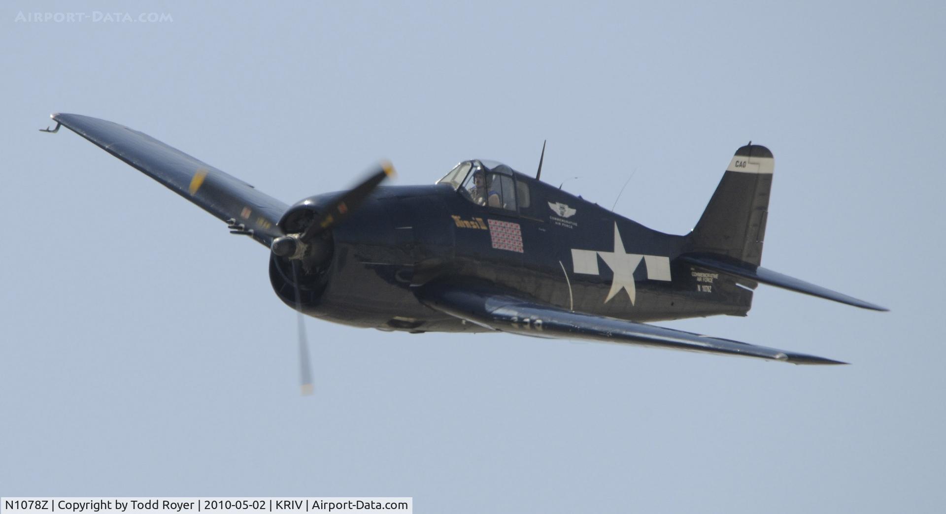 N1078Z, 1963 Grumman F6F-5 Hellcat C/N 27354801-66, March Field Airfest 2010