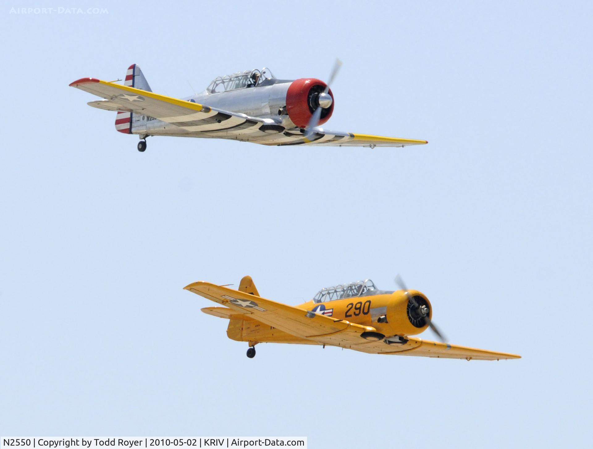 N2550, 1985 North American SNJ-5 Texan C/N 43683, March Field Airfest 2010