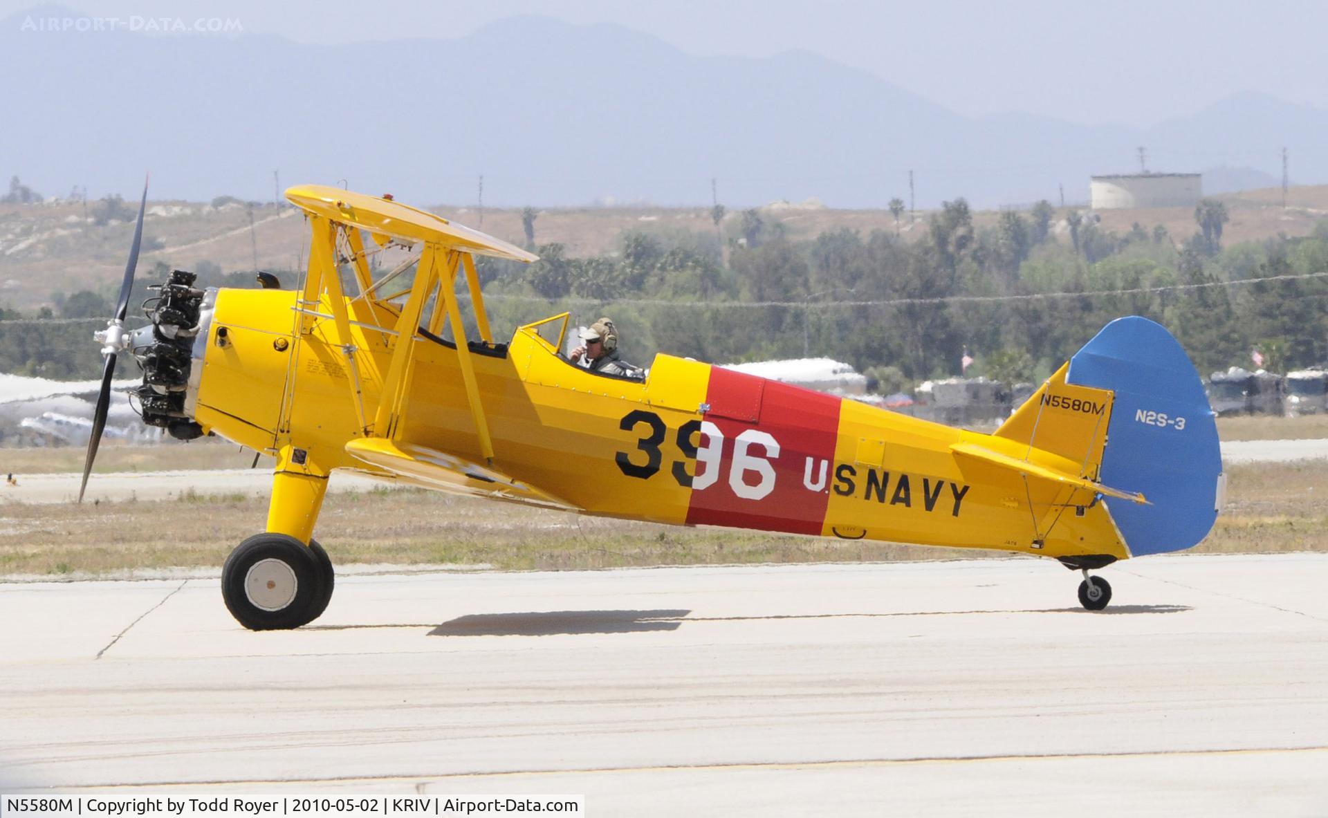 N5580M, 1943 Boeing B75N1 C/N 75-7755, March Field Airfest 2010