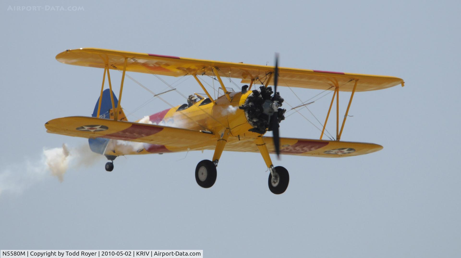 N5580M, 1943 Boeing B75N1 C/N 75-7755, March Field Airfest 2010
